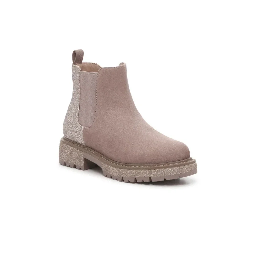 YOUTH GIRL'S STEVE MADDEN *JHOWL* BOOT COLOR~TAUPE SIZE‎ KIDS 4